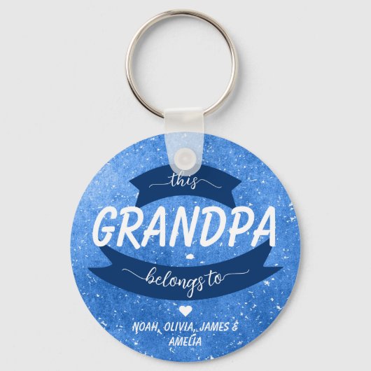 このモダンおじいちゃんは父の日青だ キーホルダー (正面)