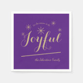 このモダンシーズンは楽しい名前シックな紙 スタンダードカクテルナプキン (正面)