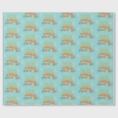 このモダン季節のおもしろいのクリカラフルスマス ラッピングペーパー (フラット)