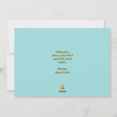 このモダン季節のおもしろいカラフルクリスマスカード シーズンカード (裏面)