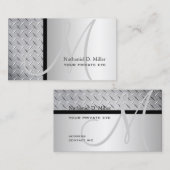 このモノグラムのダイヤモンド鋼板をカスタマイズ 名刺 (正面/裏面)