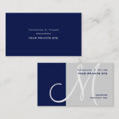 このモノグラム/DIY背景色 名刺 (正面/裏面)