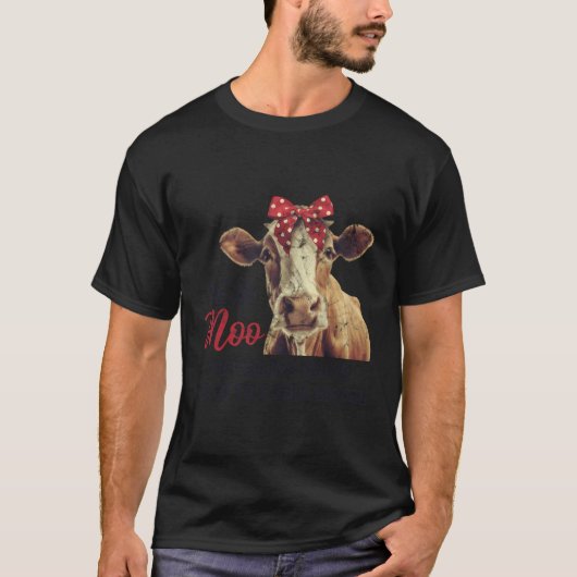このモー牛感じの声を聞いたデハ Tシャツ (正面)