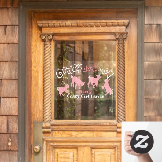 このヤギの婦人の色熱狂するを変える ウィンドウサイン (ホームデコレーション)