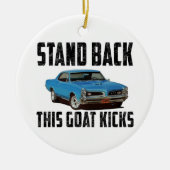 このヤギを実際に蹴りました立てて下さい セラミックオーナメント (正面)