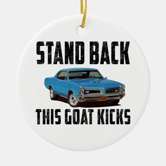 このヤギを実際に蹴りました立てて下さい セラミックオーナメント (正面)