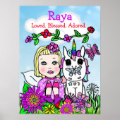 このユニコーンと妖精お洒落に名前を追加 ポスター (正面)