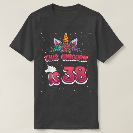 このユニコーンは38歳の少女38t tシャツ (デザイン正面)