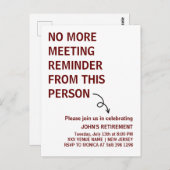 このユーザーからの会議のアラームはおもしろいない ポストカード (正面/裏面)