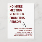 このユーザーからの会議のアラームはおもしろいない ポストカード (正面)