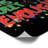 このユーモアでクリスマスは十分？黒猫のメリークリスマスツリー ポスター (角)