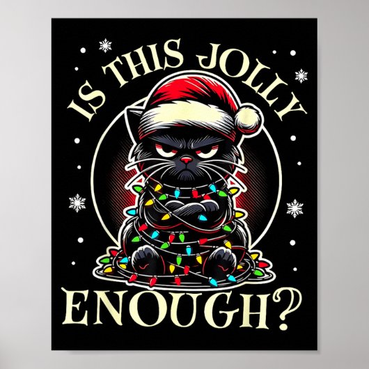 このユーモアは十分ですか 面白い猫のクリスマス・ミーム ポスター (正面)
