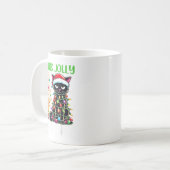 このユーモアは十分ですか 面白い黒猫のクリスマスツリー コーヒーマグカップ (正面左)