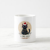 このユーモアは十分?面白い黒猫のクリスマスツリー コーヒーマグカップ (中央)