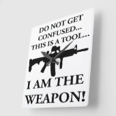 このライフルは私の道具なので混乱しないで下さい スクエア壁時計 (傾斜)