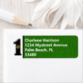 このラッキー・ゴルファーの穴を一つのデザインでパーソナライズ! ラベル (インサイチュ)