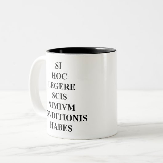 このラテン系の1を読むことができれば ツートーンマグカップ (正面左)