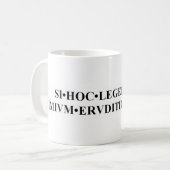 このラテン系を読むことができたら襲って下さい コーヒーマグカップ (正面左)