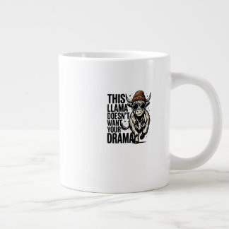 「このラマはあなたのドラマに興味なし」Tシャツ ジャンボコーヒーマグカップ