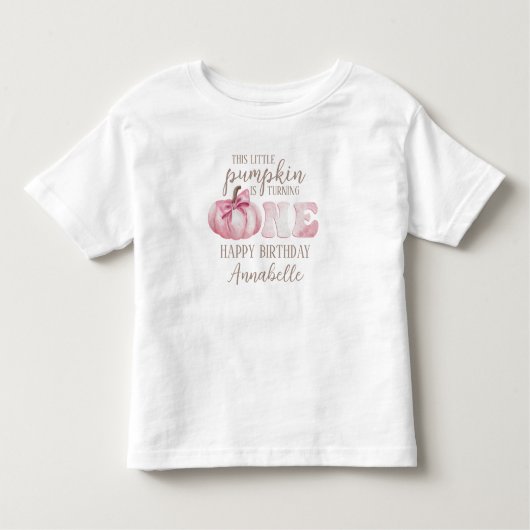 このリトルパンプキンの1歳の誕生日 トドラーTシャツ (正面)