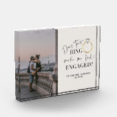 このリングや輪で書道を見せ婚約したる フォトブロック (左)