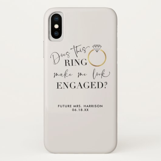 このリングや輪で書道を見せ婚約したる Case-Mate iPhoneケース (裏面)