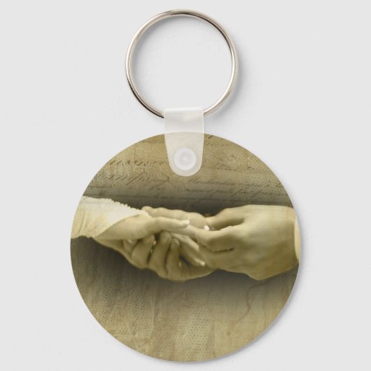 このリングや輪で、ロマンチックなヴィンテージの結婚式の愛 キーホルダー (正面)