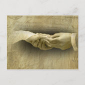 このリングや輪で、ロマンチックなヴィンテージの結婚式の愛 ポストカード (正面)