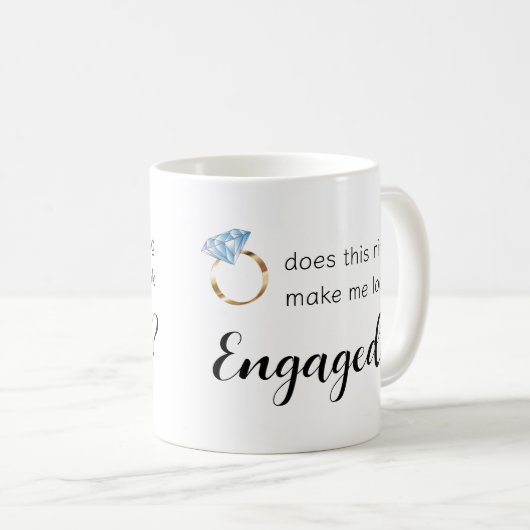 このリングや輪は私を見せ婚約したおもしろい結婚る コーヒーマグカップ (正面右)