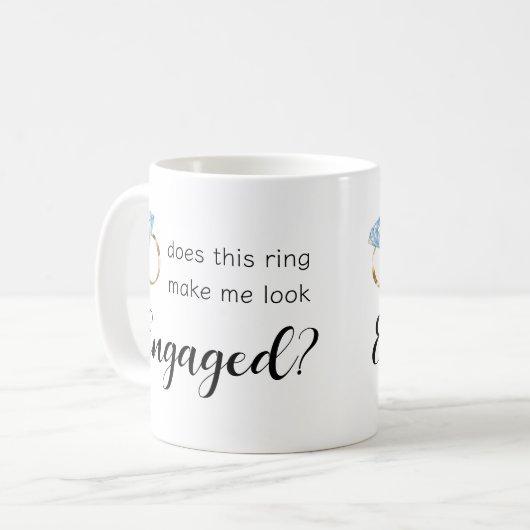 このリングや輪は私を見せ婚約したおもしろい結婚る コーヒーマグカップ (正面左)