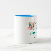 このリングや輪を婚約したなマグを見させます私にします ツートーンマグカップ (中央)