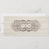 このリングを使って、チケットの招待状を結婚するヴィンテージ 招待状 (裏面)