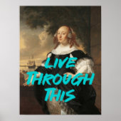 このルネッサンスの引用文絵画ウォールを通って生きる ポスター (正面)