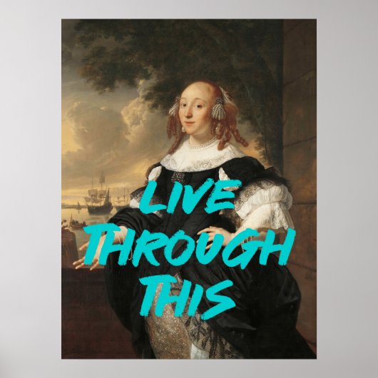 このルネッサンスの引用文絵画ウォールを通って生きる ポスター (正面)