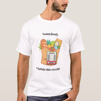 このレシートどうなってんの?面白い Tシャツ