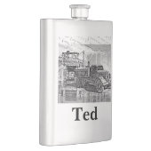 このレトロのトラックのフラスコのあなたの名前 フラスク (右)