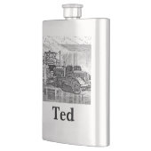 このレトロのトラックのフラスコのあなたの名前 フラスク (左)