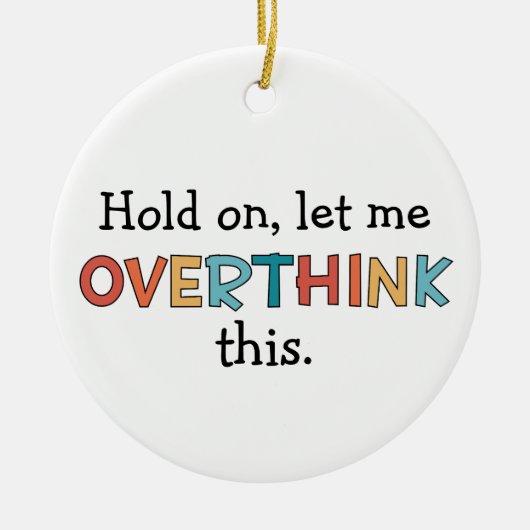 このレトロを考え過ぎさせてくれおもしろい セラミックオーナメント (正面)