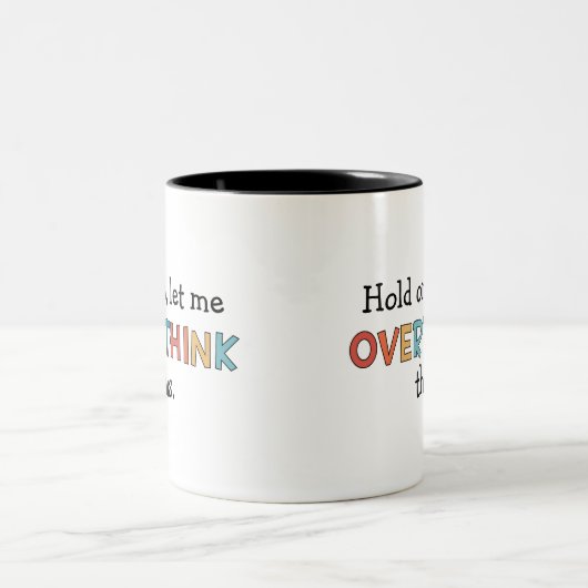 このレトロを考え過ぎさせてくれおもしろい ツートーンマグカップ (中央)