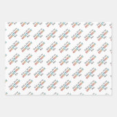 このレトロを考え過ぎさせてくれおもしろい ラッピングペーパーシート (正面2)