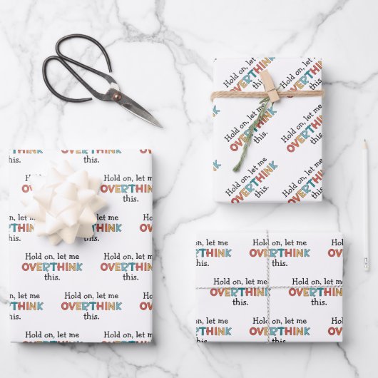 このレトロを考え過ぎさせてくれおもしろい ラッピングペーパーシート (正面)