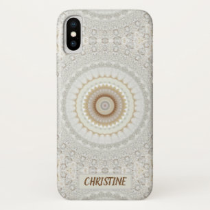 このレース効果ケースにユニーク名前を追加する iPhone X ケース
