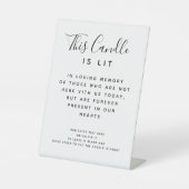 このロウソクはカスタムウェディングメモリアルのテーブルにライトアップされている 台座サイン (正面)