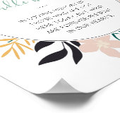 このロウソクはトロピカルメモリアル結婚のサインを燃やす ポスター (角)