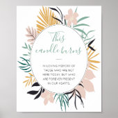 このロウソクはトロピカルメモリアル結婚のサインを燃やす ポスター (正面)