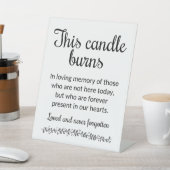 このロウソクはブラックスクリプト記念結婚物を燃やす 台座サイン (インサイチュ)