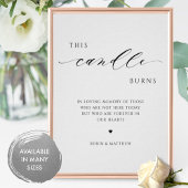 このロウソクはメモリの看板結婚に燃える ポスター