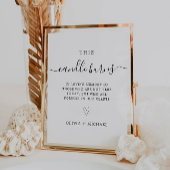 このロウソクはメモリの看板結婚に燃える 台座サイン