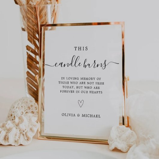 このロウソクはメモリの看板結婚に燃える 台座サイン