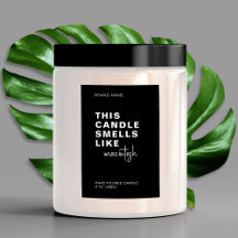 このロウソクは匂いがする – 新しいラベルモダンデザイン